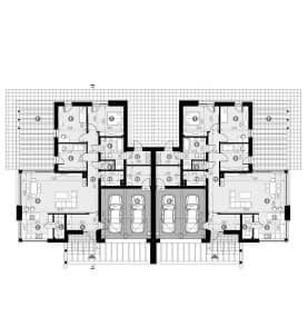 Rzut projektu HOMEKONCEPT 42 B - Rzut parteru