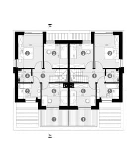 Rzut projektu HOMEKONCEPT 52 D - rzut piętra