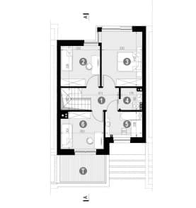 Rzut projektu HOMEKONCEPT 52 S - rzut piętra