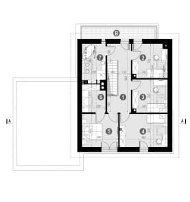 Rzut projektu HOMEKONCEPT 72 G2 - Rzut poddasza