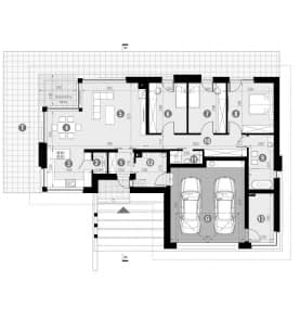 Rzut projektu HOMEKONCEPT 36 - Rzut parteru