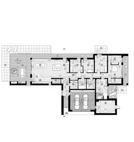 Rzut projektu HOMEKONCEPT 88 - Rzut parteru