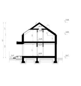 Rzut projektu HOMEKONCEPT 89 - przekrój