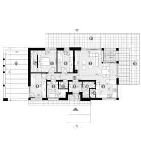 Rzut projektu HOMEKONCEPT 44 Ytong - Rzut parteru