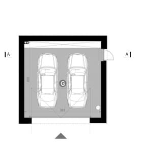 Rzut projektu Garaż HOMEKONCEPT G 07 - Rzut parteru