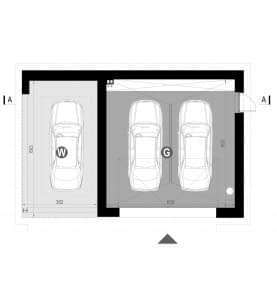 Rzut projektu Garaż HOMEKONCEPT G 08 - Rzut parteru