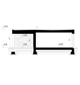 Rzut projektu Garaż HOMEKONCEPT G 08 - przekrój