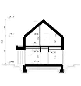 Rzut projektu HOMEKONCEPT 101 - Przekrój