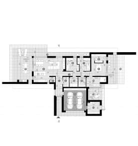 Rzut projektu HOMEKONCEPT 107 - Rzut parteru