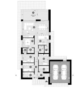 Rzut projektu HOMEKONCEPT 117 G2 - Rzut parteru