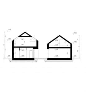 Rzut projektu HOMEKONCEPT 114 G2 - Przekrój
