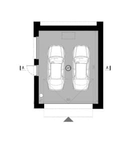 Rzut projektu Garaż HOMEKONCEPT G 09 - Rzut parteru