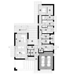 Rzut projektu HOMEKONCEPT 121 - Rzut parteru