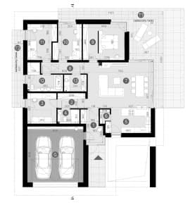 Rzut projektu HOMEKONCEPT 133 - Rzut parteru