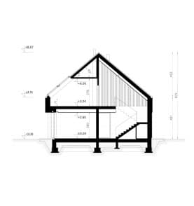 Rzut projektu HOMEKONCEPT 119 G1 - przekrój