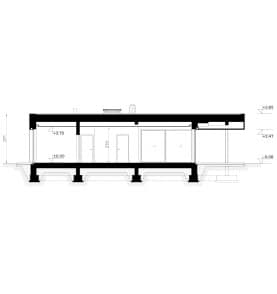 Rzut projektu HOMEKONCEPT 122 G1 - przekrój