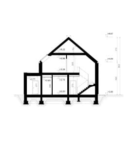 Rzut projektu HOMEKONCEPT 130 A - przekrój
