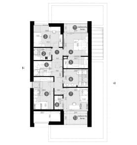 Rzut projektu HOMEKONCEPT 130 wariant 02 - Rzut poddasza
