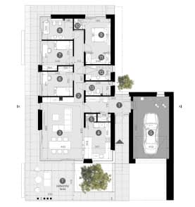 Rzut projektu HOMEKONCEPT 145 - Rzut parteru