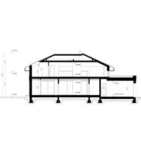Rzut projektu HOMEKONCEPT 128 - przekrój