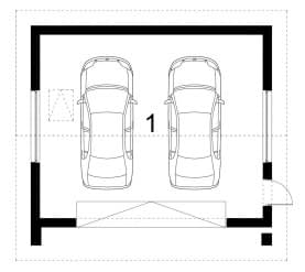 Rzut projektu BK-60 GARAŻ - Rzut