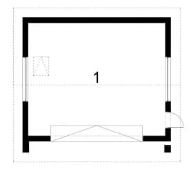 Rzut projektu BK-61 BUDYNEK GOSPODARCZY - Rzut