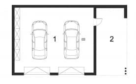 Rzut projektu BK-64 GARAŻ - Rzut