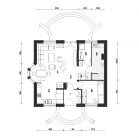 Rzut projektu Dom Dla Ciebie 1 B - Parter