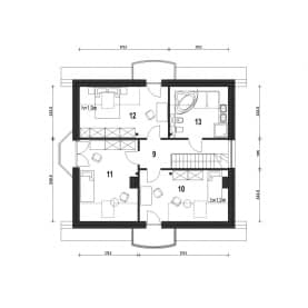 Rzut projektu Dom Dla Ciebie 1 w3 B - Piętro