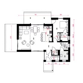 Rzut projektu Sobota B - Parter