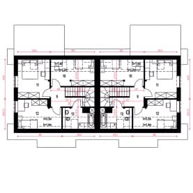 Rzut projektu Figa bliźniak B-BL - Piętro