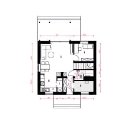 Rzut projektu Figa - Parter