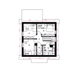 Rzut projektu Daktyl bez garażu - Piętro