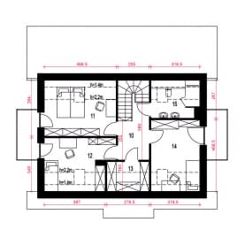 Rzut projektu Rodzynka - Piętro