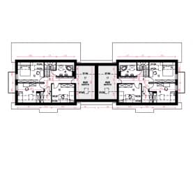 Rzut projektu Rodzynka bliźniak z garażem - Piętro