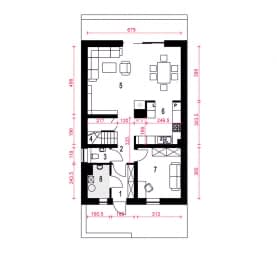 Rzut projektu Aria II - Parter