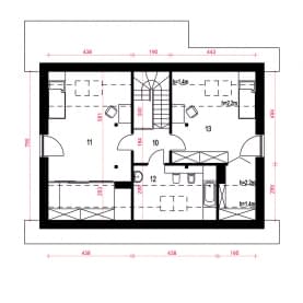 Rzut projektu Paprotka - Piętro