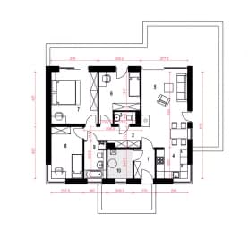 Rzut projektu Lusia - Parter