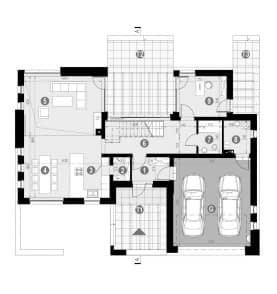 Rzut projektu HOMEKONCEPT 53 - Rzut parteru