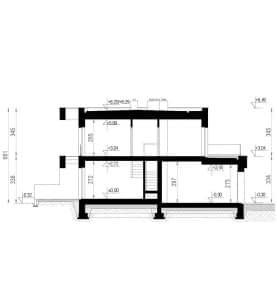 Rzut projektu HOMEKONCEPT 52 B2 - przekrój