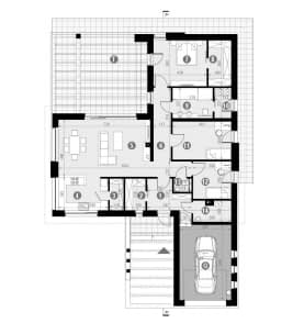 Rzut projektu HOMEKONCEPT 32 - Rzut parteru