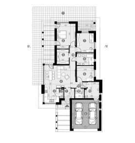 Rzut projektu HOMEKONCEPT 46 - Rzut parteru