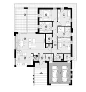 Rzut projektu HOMEKONCEPT 26 - Rzut parteru