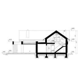 Rzut projektu HOMEKONCEPT 67 - przekrój