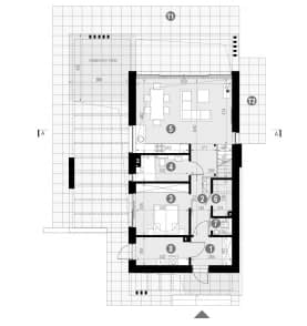 Rzut projektu HOMEKONCEPT 66 A - Rzut parteru