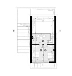 Rzut projektu HOMEKONCEPT 66 A - Rzut poddasza
