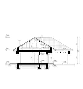 Rzut projektu HOMEKONCEPT 36 - przekrój