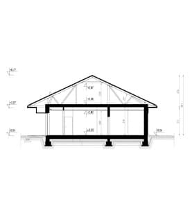 Rzut projektu HOMEKONCEPT 97 - przekrój