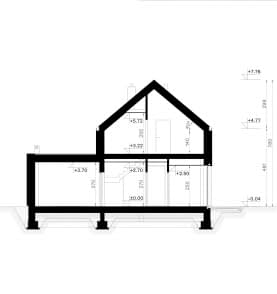 Rzut projektu HOMEKONCEPT 101 G1 - Przekrój