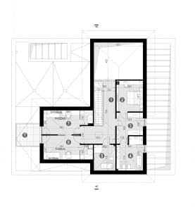 Rzut projektu HOMEKONCEPT 98 - Rzut poddasza